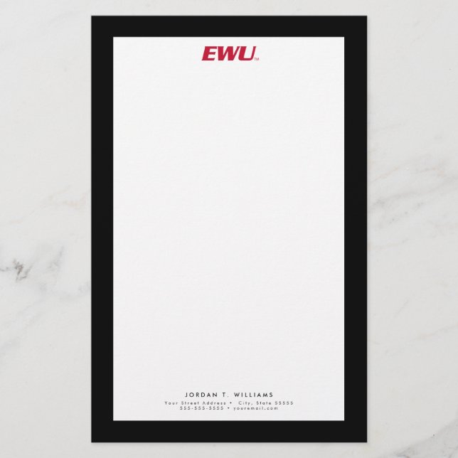 EWU Wordmark Stationery (Front)