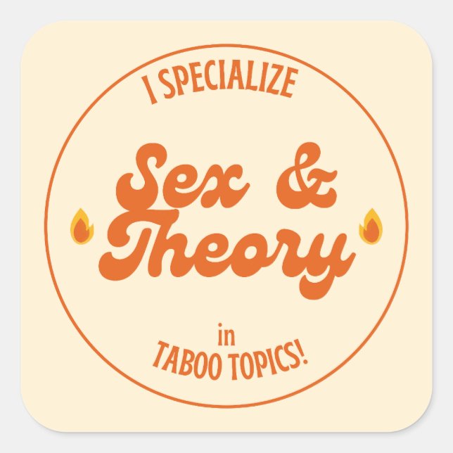 $ex and Theory Square Sticker (Front)