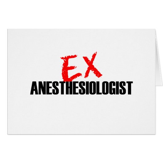 EX ANESTHESIOLOGIST CARDS (Front Horizontal)