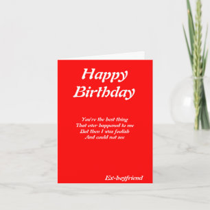 Ex-boyfriend birthday cards