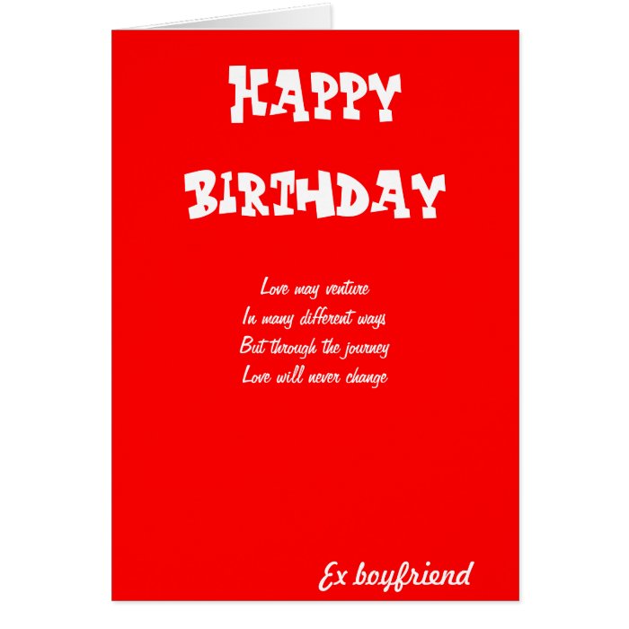 Ex boyfriend birthday cards