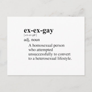 EX-EX-GAY POSTCARD