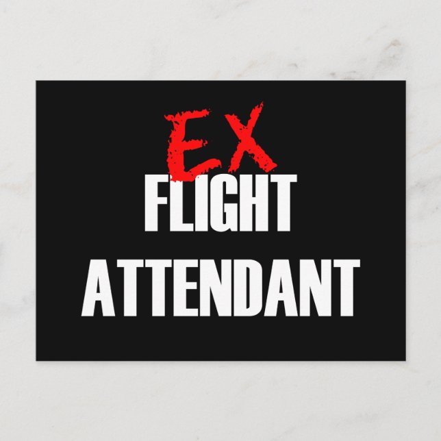 EX FLIGHT ATTENDANT DARK POSTCARD (Front)