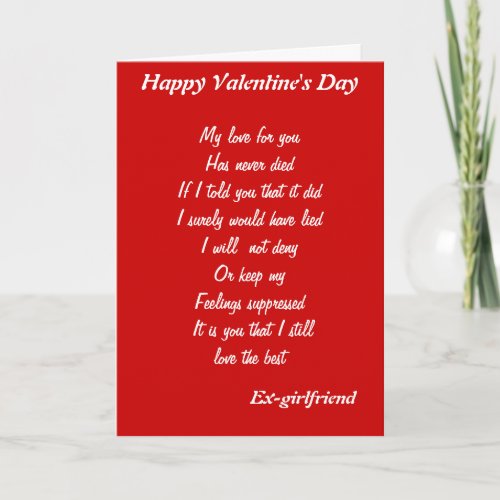 Ex_girlfriend valentines day cards