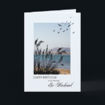 Ex-Husband Birthday, Seaside Scene Card<br><div class="desc">A lovely birthday card for an ex-husband. A seaside scene with silhouetted grass and seagulls. A lovely tranquil scene to promote memories of seaside holidays.</div>
