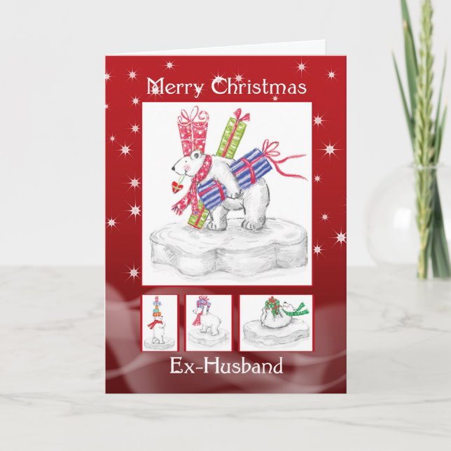 Ex-Husband Christmas Card - Polar Bears (Front)