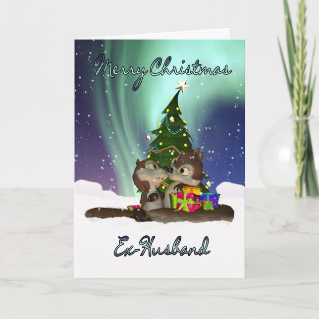 Ex-Husband Christmas Card - Squirrels (Front)