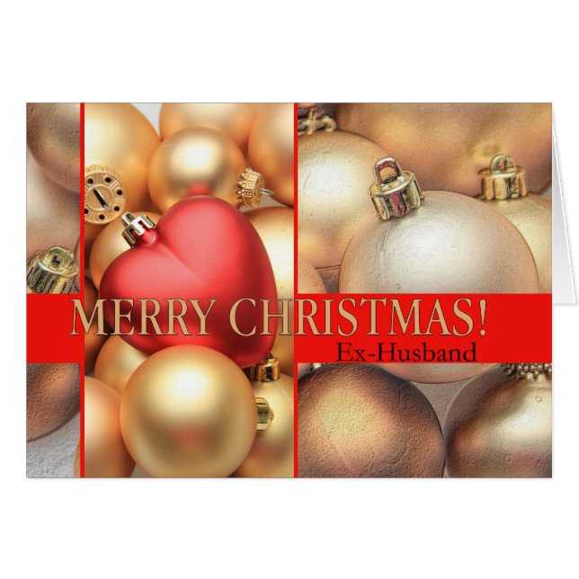 Ex-Husband Merry Christmas Cards (Front Horizontal)