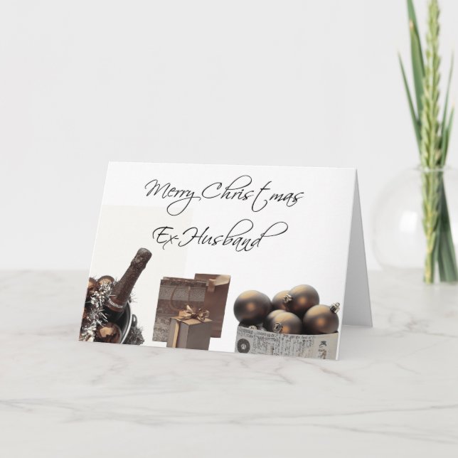 Ex-Husband Merry Christmas Holiday Card (Front)