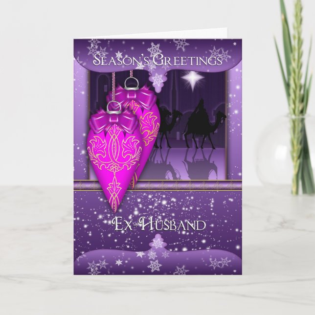 ex-husband, three wise men season's greetings card (Front)