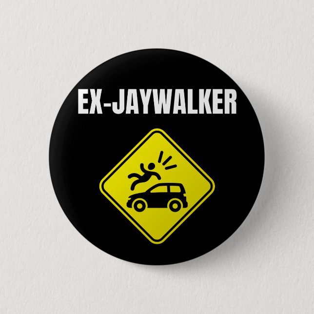 Ex Jaywalker - Alcoholic Clean And Sober Button (Front)