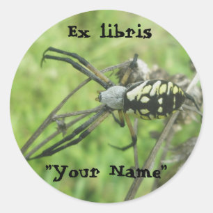 Ex libris Argiope aurantia Stickers