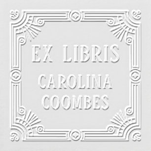 Ex Libris Art Deco Name Embosser
