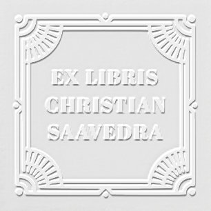 Ex Libris Art Deco Name Embosser