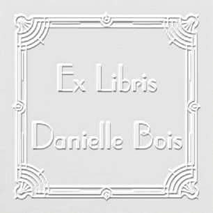 Ex Libris Art Deco Name Embosser