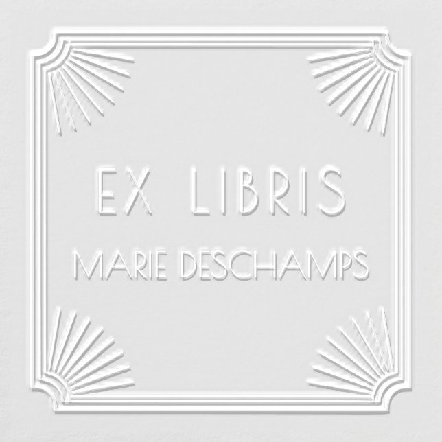 Ex Libris Art Deco Personalized Embosser (Design)