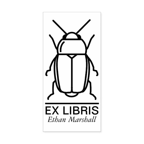 Ex Libris _ BeetleBug v1 Rubber Stamp