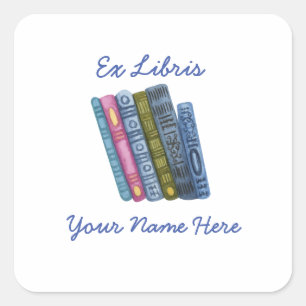 Ex Libris Blue Bookplate
