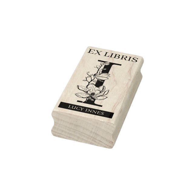 EX libris Book library bookplate monogram I Rubber Stamp (Stamp)