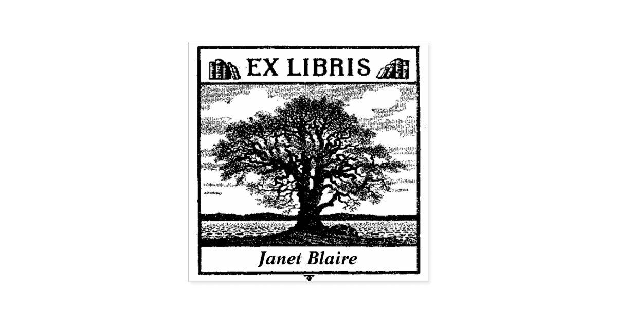 Personalized Black Monogram or Ex Libris Book Embosser