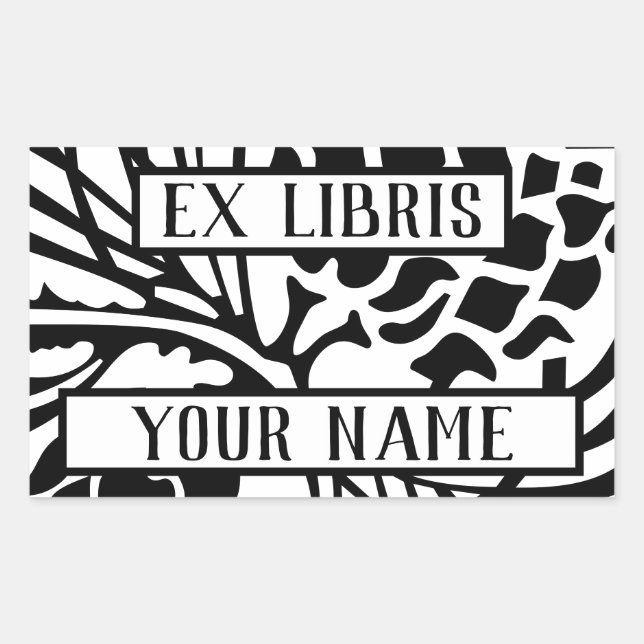 Ex Libris Bookplate Pine Cones (Front)