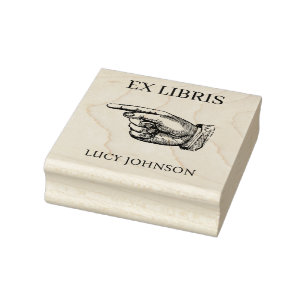 EX LIBRIS Bookplate Rubber Stamp Personalized