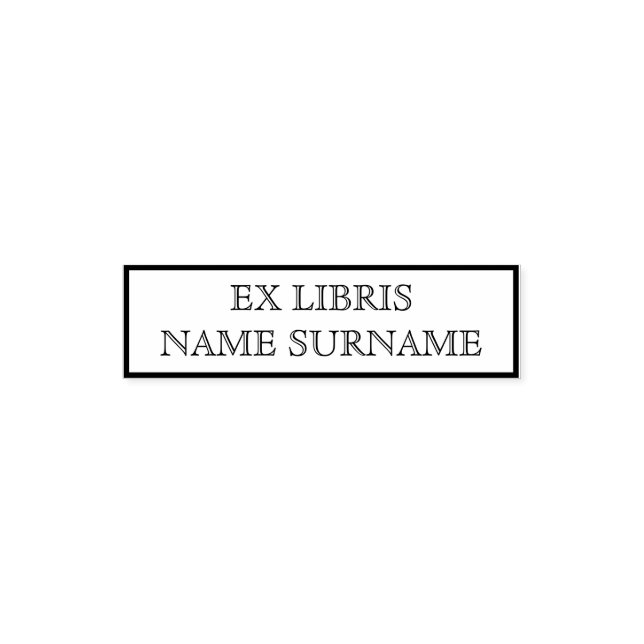 Ex Libris Bookplate Self-inking Stamp (Design)