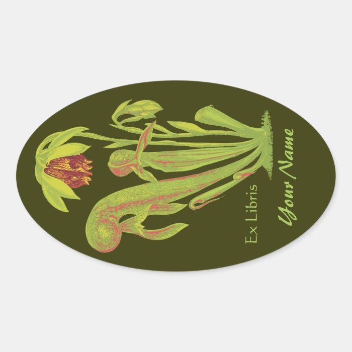 Ex Libris Botanical Book Name Plate Stickers