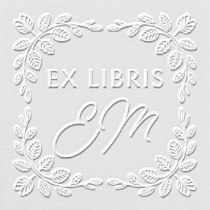 Ex Libris Botanical Monogram Embosser