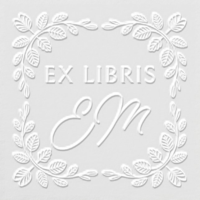 Ex Libris Botanical Monogram Embosser (Design)
