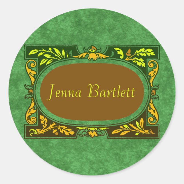 Ex Libris Cartouche Sticker (Front)