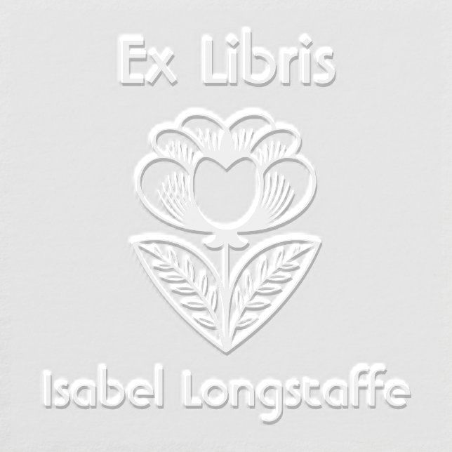 Ex Libris Custom Floral Book Embosser (Design)