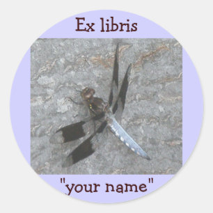 Ex Libris Dragonfly Stickers to Customize