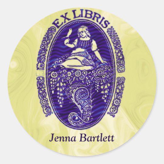 Ex Libris Dutch Blue Sticker | Zazzle.com