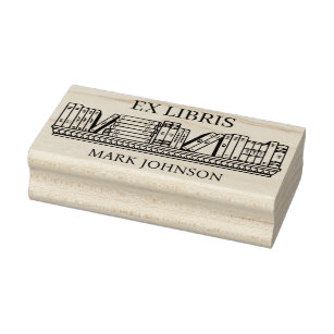 MARK MUSTACHE Exlibris Stamp, Book Stamp,personalized Stamp,custom