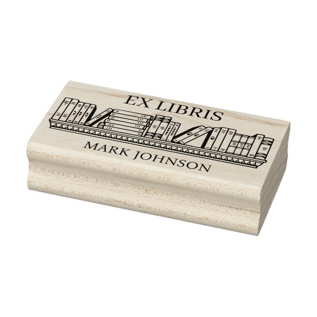 EX libris exlibris Book library bookplate library  Rubber Stamp (Stamp)