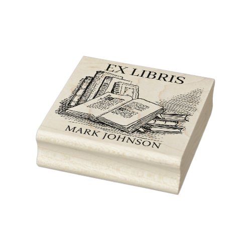 EX libris exlibris Book library bookplate library Rubber Stamp