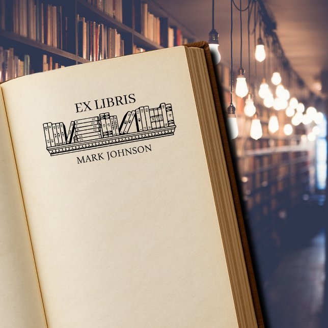 EX libris exlibris Book library bookplate library  Rubber Stamp (Creator Uploaded)