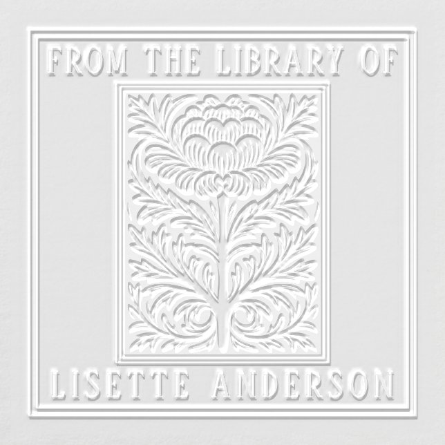 Ex Libris 'From the Library of' Book Page Paper Embosser (Design)