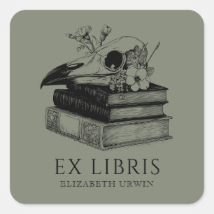 Ex Libris Gothic Custom Bookplate Sticker