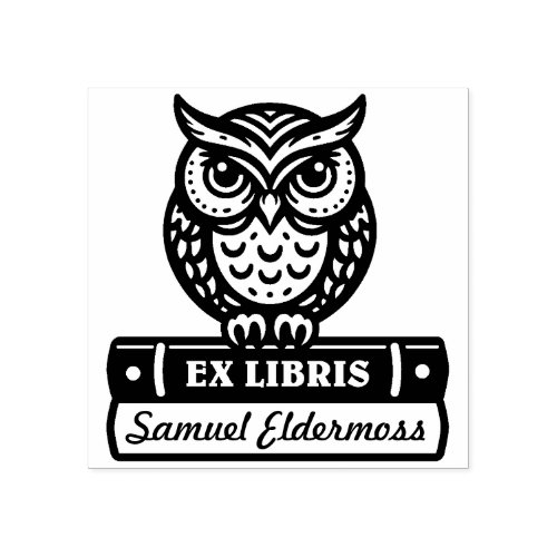 Ex Libris _ Guardian of the Books Rubber Stamp
