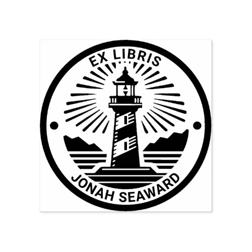 Ex Libris _ Lighthouse 02 Rubber Stamp