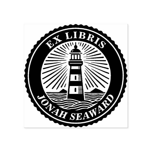 Ex Libris _ Lighthouse Rubber Stamp