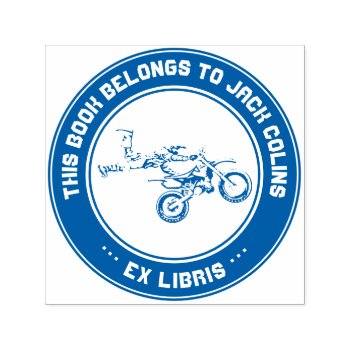 Ex Libris | Motorcycle Self-inking Stamp by wierka at Zazzle