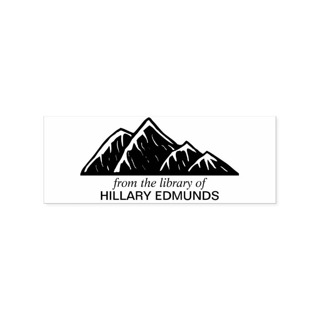 Ex Libris Mountains (Small) Rubber Stamp (Imprint)