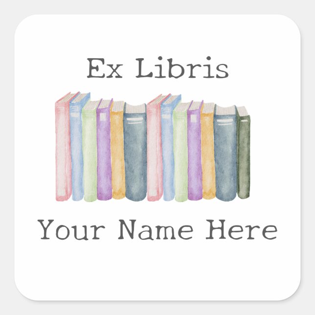 Ex Libris Pastel Bookplate (Front)