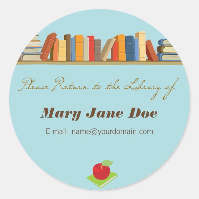 Ex Libris Personalized Library Labels (Front)
