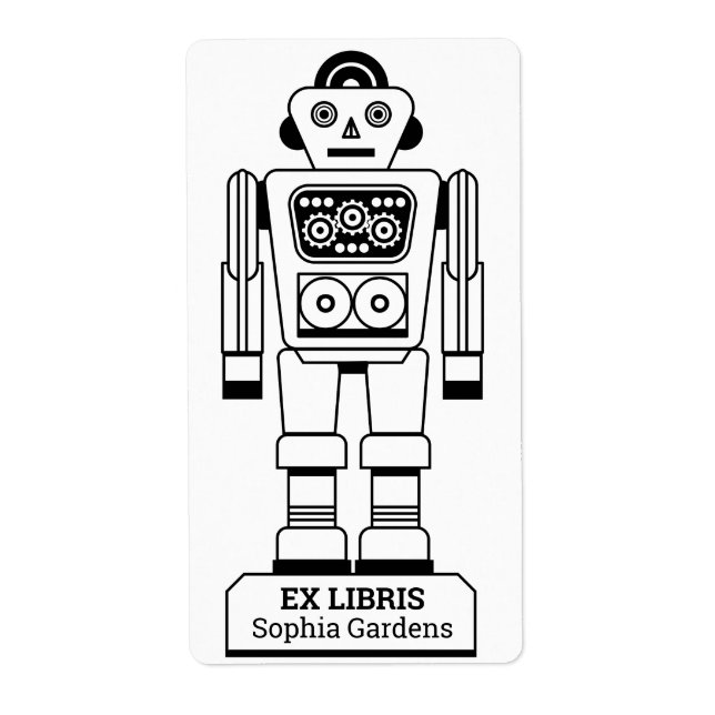 Ex Libris - Robot Librarian v2 Label (Front)