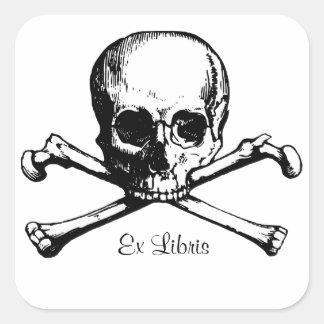 Ex Libris Skull bookplate