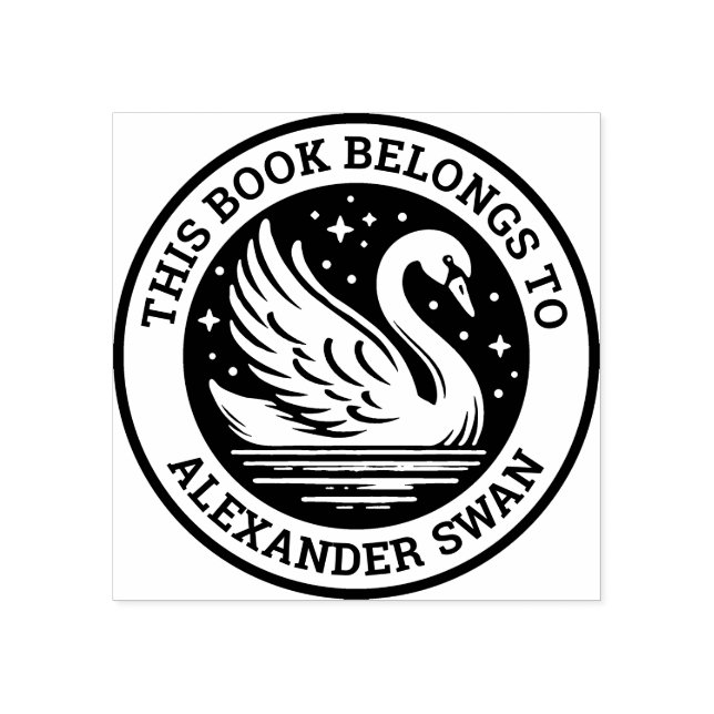 Ex Libris - Swan Rubber Stamp (Imprint)